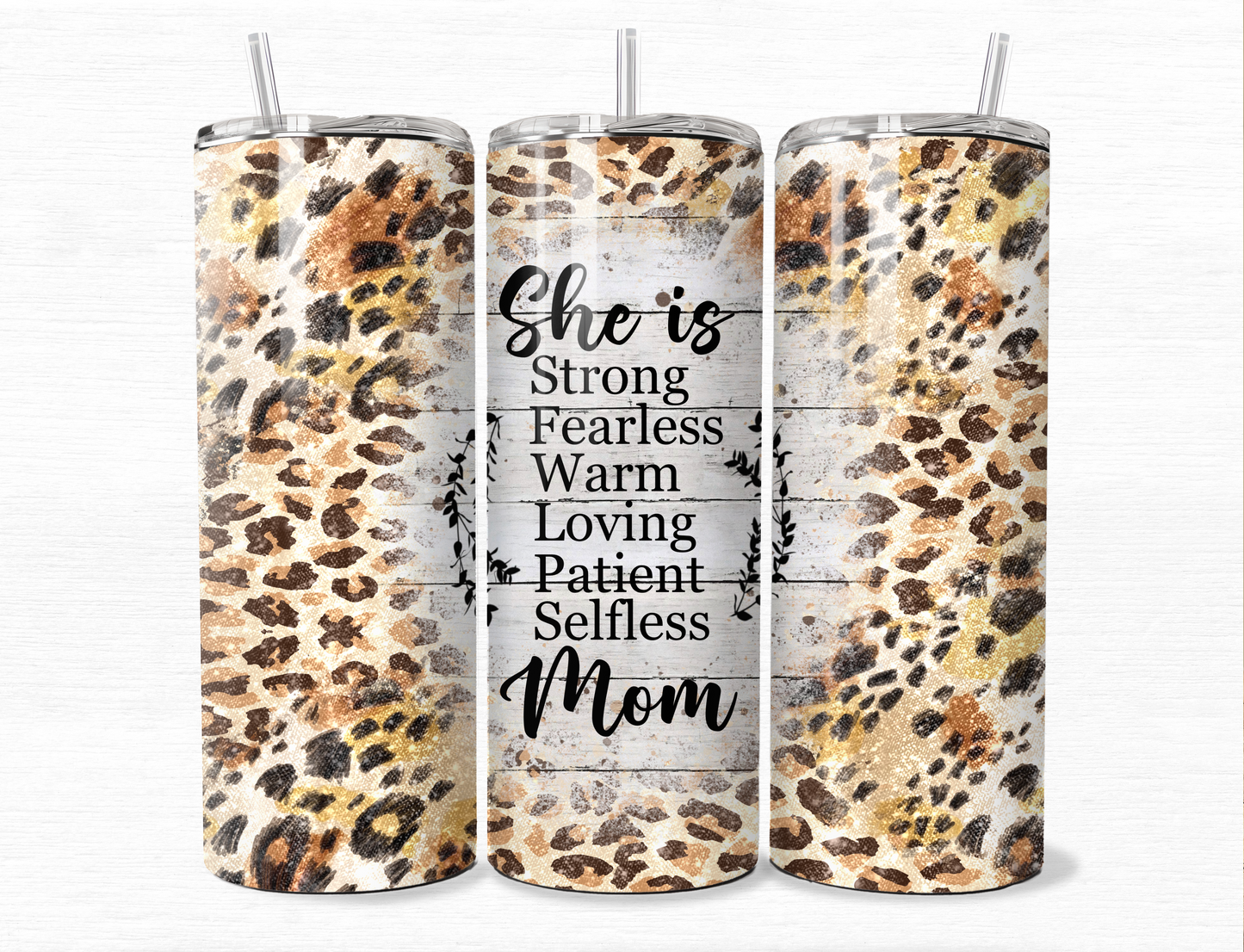 SHE IS LEOPARD PRINT MOM 20 OZ