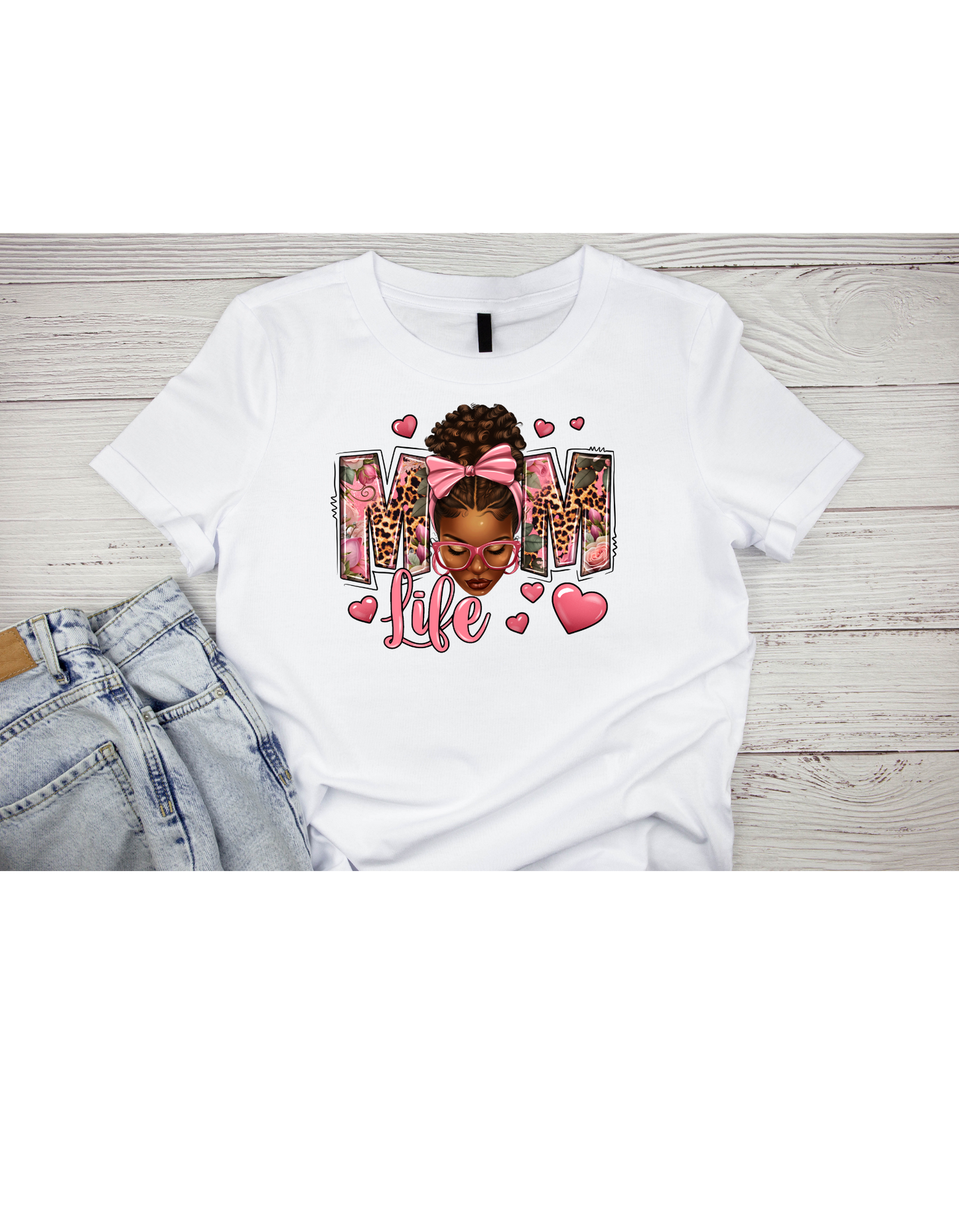 PINK MOM LIFE TEE SHIRT